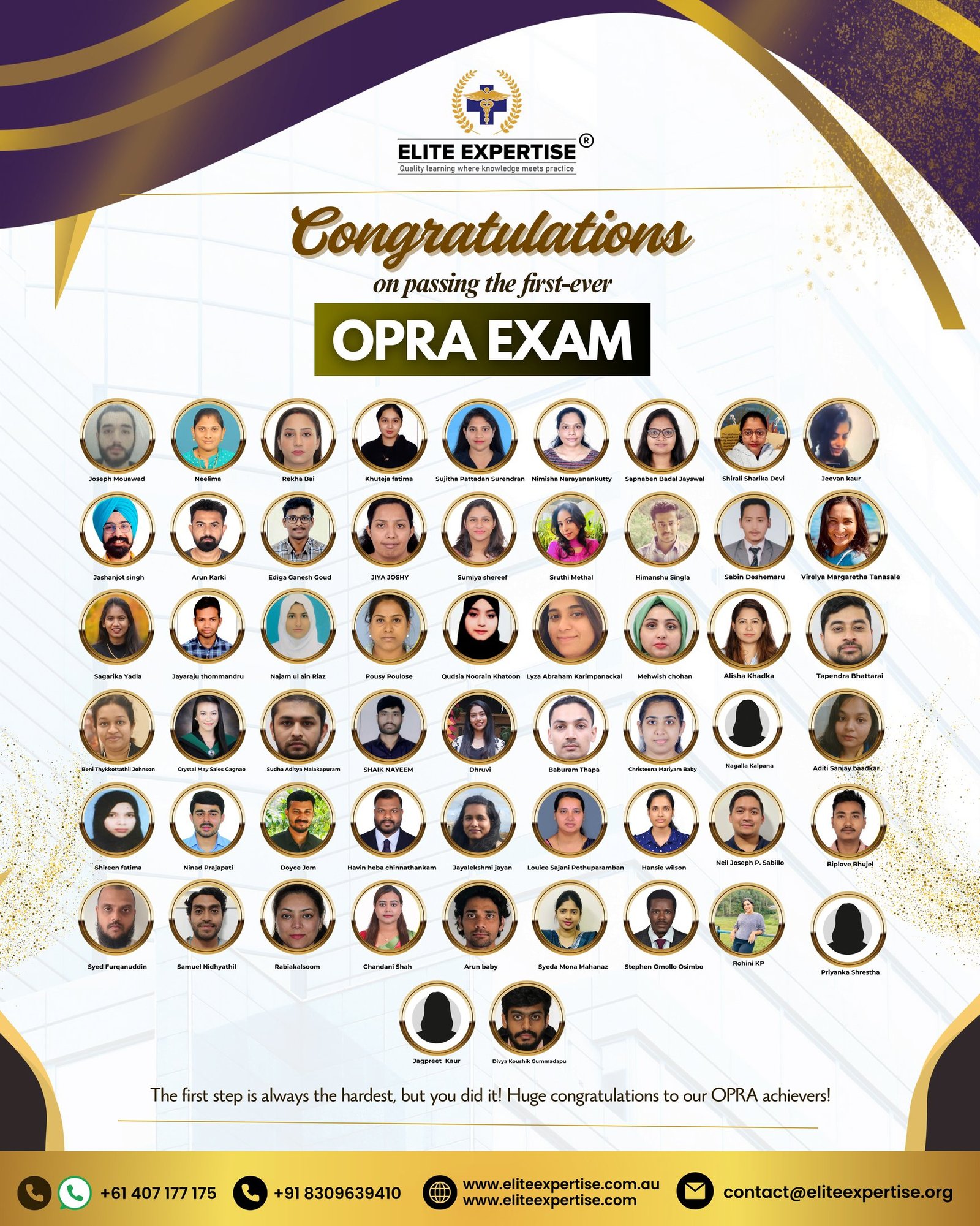 OPRA Exam success Flyer